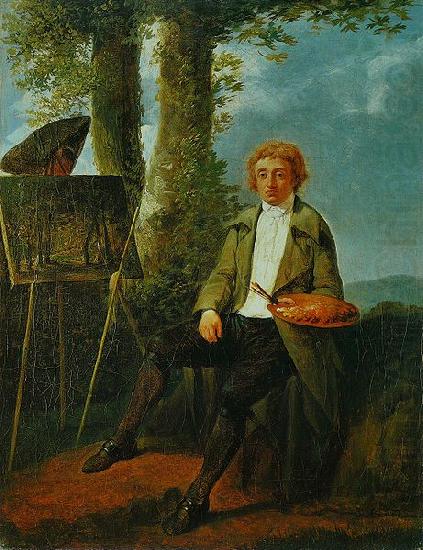 Jacques Sablet Portrait du peintre Conrad Gessner dans la campagne romaine china oil painting image